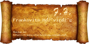 Frankovits Hóvirág névjegykártya
